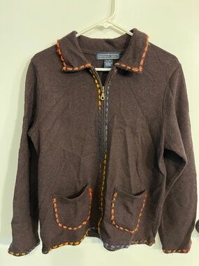 Women’s size medium 100% wool Herman Geist full zip jacket